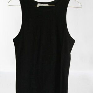 HYFVE Double Zero Ribbed Round Neck Tank Top in Black